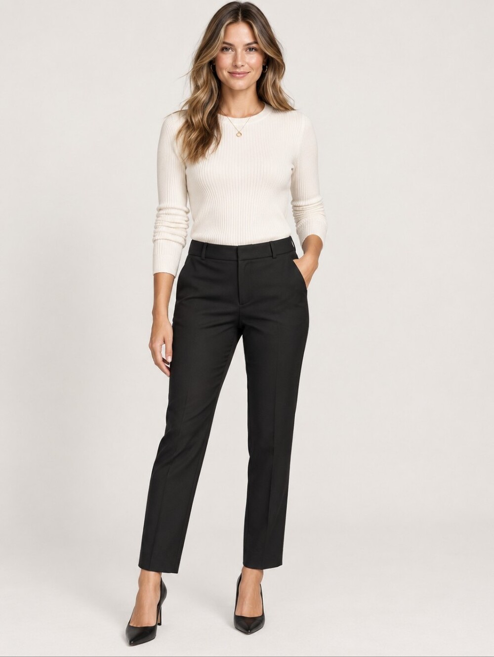 ❤ NWOT! BANANA REPUBLIC RYAN FIT SLIM STRAIGHT PANTS / TROUSERS, BLACK, 2P (26 P
